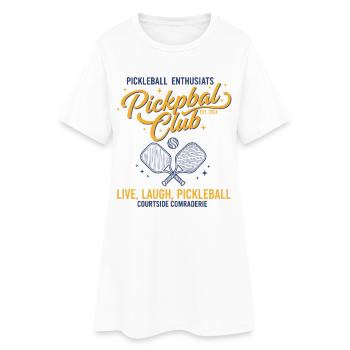 Joueur de pickleball, le pickleball adore le pickleball en direct - Robe T-shirt Femme - blanc - Devant