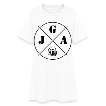 JGA Bier (Junggesellenabschied Kreis Symbol Black) - Frauen T-Shirt-Kleid - Weiß - Vorne