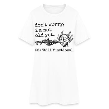 56. Jubiläum – 56. Jubiläum Humorgeschenk - Frauen T-Shirt-Kleid - Weiß - Vorne