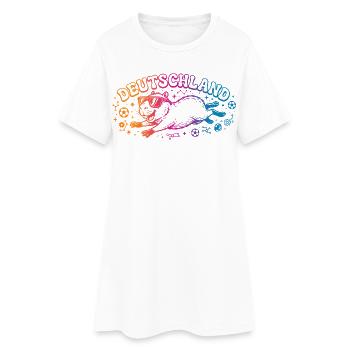 Deutschland Fussball Capybara - Frauen T-Shirt-Kleid - Weiß - Vorne