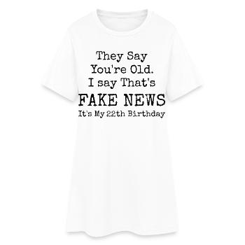 22th Birthday | 22 Years Old Birthday - Robe T-shirt Femme - blanc - Devant