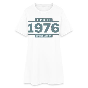 Édition limitée cadeau d’anniversaire d’avril 1976 - Robe T-shirt Femme - blanc - Devant