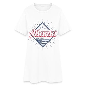 Atlanta en Géorgie, États-Unis, souvenir - Robe T-shirt Femme - blanc - Devant