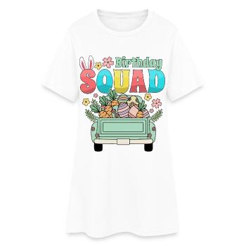 Birthday Squad Happy Easter Kids Birthday - Women’s T-Shirt Dress - white - Front
