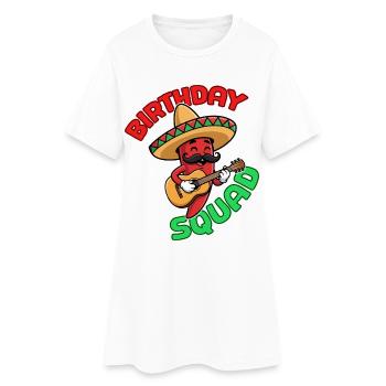 Geburtstagsgruppe Cinco De Mayo Mexikanisches Fest - Frauen T-Shirt-Kleid - Weiß - Vorne