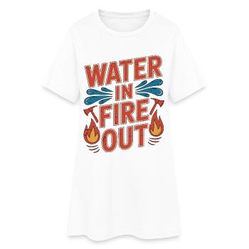 Ingénieur incendie Opérateur de pompe d’eau en entrée d’incendie - Robe T-shirt Femme - blanc - Devant