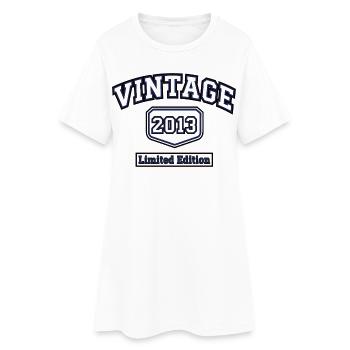 Édition limitée Vintage 2013 College Style - Robe T-shirt Femme - blanc - Devant