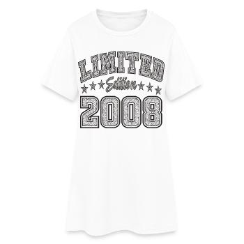 Limited Edition 2008 Vintage Geburtstag - Frauen T-Shirt-Kleid - Weiß - Vorne
