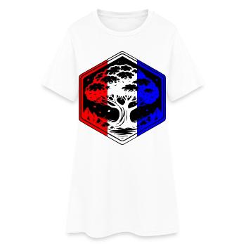 Arbre France - Robe T-shirt Femme - blanc - Devant