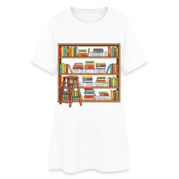 Il n’existe pas de trop de livres drôles - Robe T-shirt Femme - blanc - Devant
