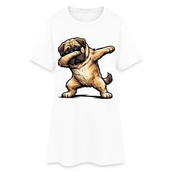 Mastiff en forme de dab - Robe T-shirt Femme - blanc - Devant