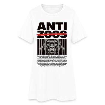 Chemise Sauver les Animaux Gorille Bien-être Animal - Robe T-shirt Femme - blanc - Devant