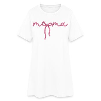 Maman Bow - Robe T-shirt Femme - blanc - Devant