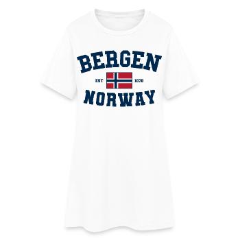 Bergen Norway Norway Vacation Trip - Women’s T-Shirt Dress - white - Front