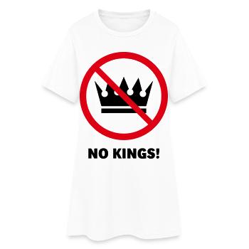 Pas de rois ! (Projet de protestation / POS 2C) - Robe T-shirt Femme - blanc - Devant