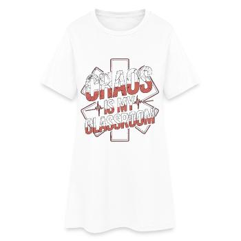Paramedic Instructor Chaos Is My Emergency Service - Frauen T-Shirt-Kleid - Weiß - Vorne