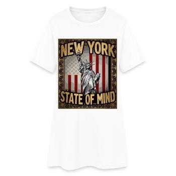 New York Freiheitsstatue USA Vintage - Frauen T-Shirt-Kleid - Weiß - Vorne