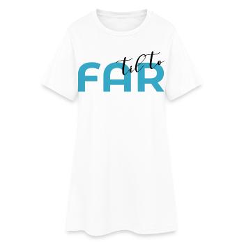 Père de deux enfants - Robe T-shirt Femme - blanc - Devant