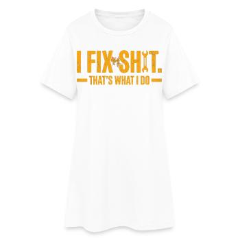 Je répare des trucs, c’est ce que je fais - Robe T-shirt Femme - blanc - Devant