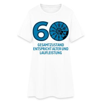 HU April 2026 - 60 Jahre - Geburtstag Geschenk - Frauen T-Shirt-Kleid - Weiß - Vorne