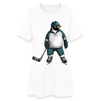 Hockey sur glace Penguin - Robe T-shirt Femme - blanc - Devant