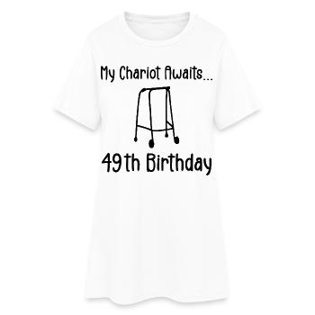 49th Birthday Party Funny 49 Years Old Birthday - Robe T-shirt Femme - blanc - Devant