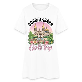 Guadalajara Girls Trip - Frauen T-Shirt-Kleid - Weiß - Vorne