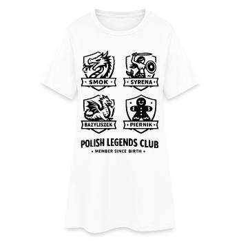 Membre du Club des Légendes Polonaises depuis la naissance - Robe T-shirt Femme - blanc - Devant