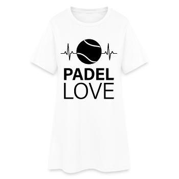 Padel Love Sport Heartbeat Lifestyle - Robe T-shirt Femme - blanc - Devant
