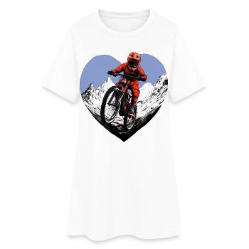 Amour du VTT - Robe T-shirt Femme - blanc - Devant