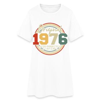 Original 1976 Vintage Vintage Anniversaire Rétro - Robe T-shirt Femme - blanc - Devant