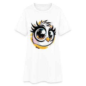 Kawaii Bird Head Pop - Women’s T-Shirt Dress - white - Front