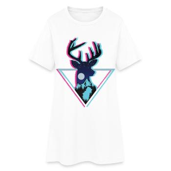 Kunst des Kosmischen Hirschberg-Neondreiecks - Frauen T-Shirt-Kleid - Weiß - Vorne