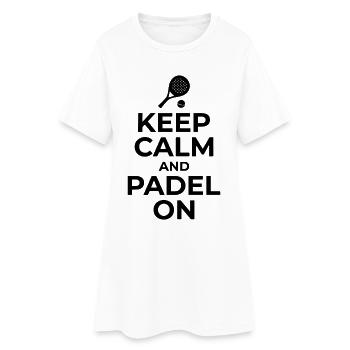 Reste calme et adopte un style de vie sportif - Robe T-shirt Femme - blanc - Devant