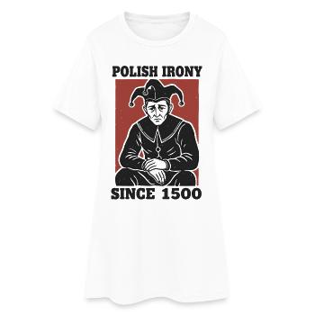 Ironie polonaise Stańczyk depuis 1500 - Robe T-shirt Femme - blanc - Devant