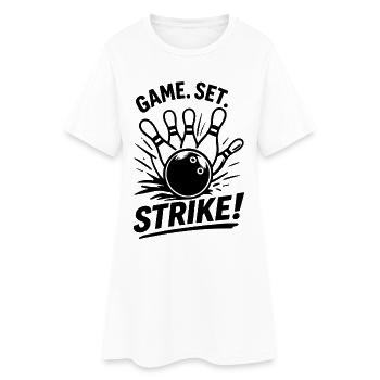 Ensemble de jeu : Strike Bowling Champion Sport Look - Robe T-shirt Femme - blanc - Devant