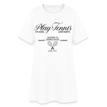 Play Tennis frappe des as - Robe T-shirt Femme - blanc - Devant