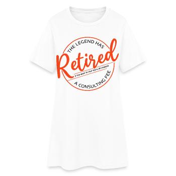 La légende a pris sa retraite Funny Retraité - Robe T-shirt Femme - blanc - Devant