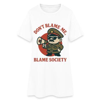 Ne m’en veux pas, shérif - Robe T-shirt Femme - blanc - Devant