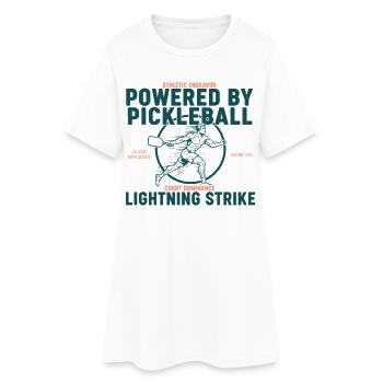 Pickleball Powered By Pickleball Lightning Strike - Women’s T-Shirt Dress - white - Front