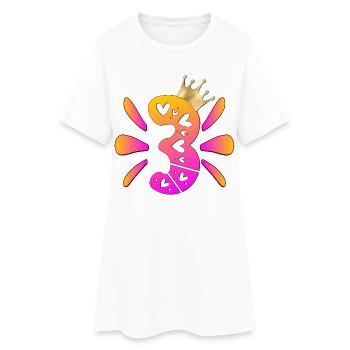 Fête d’anniversaire des 3e enfants de Krone - Robe T-shirt Femme - blanc - Devant