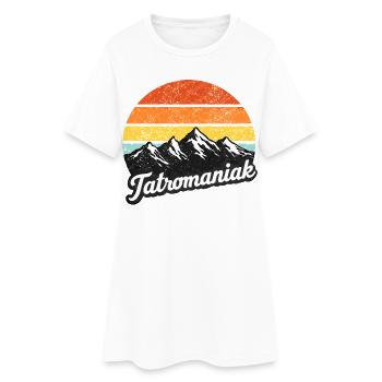 Tatromaniak Mountain Sunset Rétro - Robe T-shirt Femme - blanc - Devant