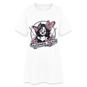 Clowned Again Clown Art - Women’s T-Shirt Dress - white - Front