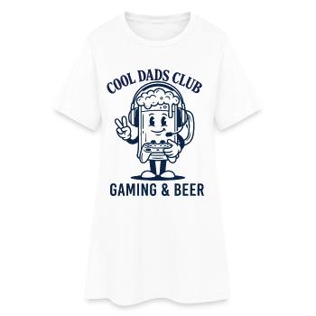 Gamer Papa Shirt Gaming Bière Cadeau de Papa - Robe T-shirt Femme - blanc - Devant