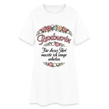 Rente | Rentnerin | Ruhestand Pension - Frauen T-Shirt-Kleid - Weiß - Vorne
