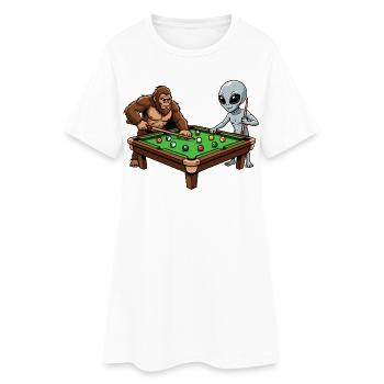 Billard Profi Design – Snooker & Pool Billard - Frauen T-Shirt-Kleid - Weiß - Vorne