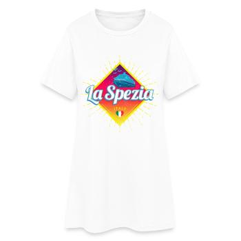 La Spezia Ligurien Italien Retro Kreuzfahrtschiff - Frauen T-Shirt-Kleid - Weiß - Vorne