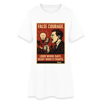 False Courage Protestplakat - Frauen T-Shirt-Kleid - Weiß - Vorne