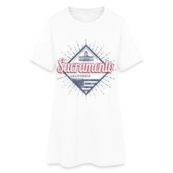 Sacramento en Californie, États-Unis, États-Unis - Robe T-shirt Femme - blanc - Devant