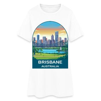 Affiche de voyage Brisbane Australia Story Bridge - Robe T-shirt Femme - blanc - Devant
